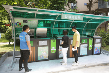 華展貓先生，湖北武漢智能垃圾分類項目，智能垃圾房廠家，垃圾分類亭