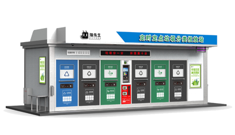 華展貓先生，智能垃圾分類房，定時定點垃圾收集點