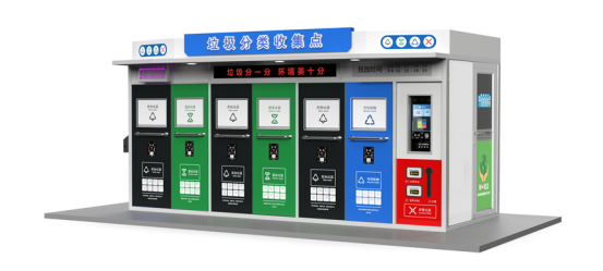 垃圾房效果圖，智能垃圾房，垃圾分類收集點，回收站生產廠家，垃圾分類收集點