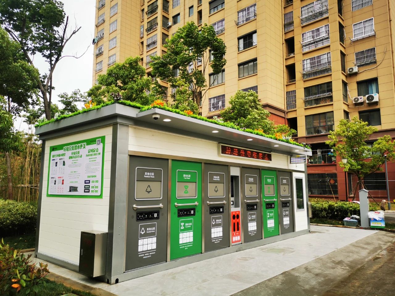 貓先生智能垃圾分類房，定時定點垃圾收集站 ，垃圾房生產廠家